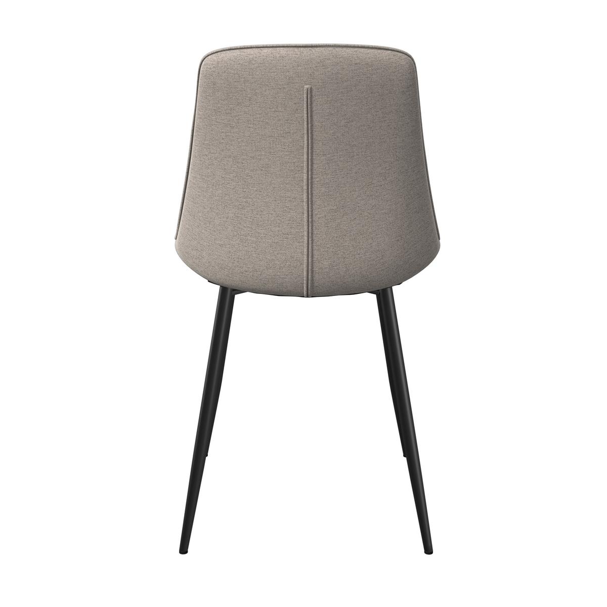 Tischgruppe Eolona Creme 5-tlg. - Eukalyptusholzfarben/Creme, MODERN, Holzwerkstoff/Textil - Bessagi Home