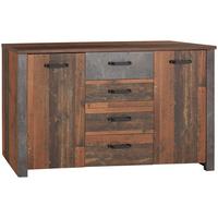 Komoda Ontario Ontk03 - boje hrasta/tamno siva, Moderno, drvni materijal/plastika (162/86/41,5cm) - Zandiara