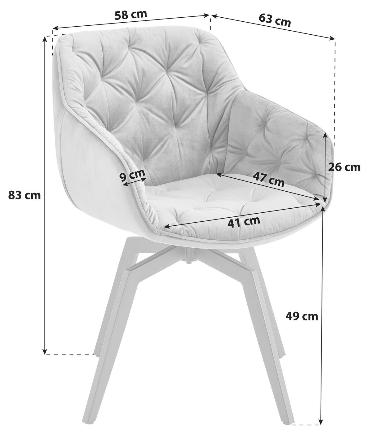 KRZESŁO Z PODŁOKIETNIKAMI AVEGNO - czarny/ciemnozielony, Modern, metal/drewno (58/83/63cm) - Livetastic