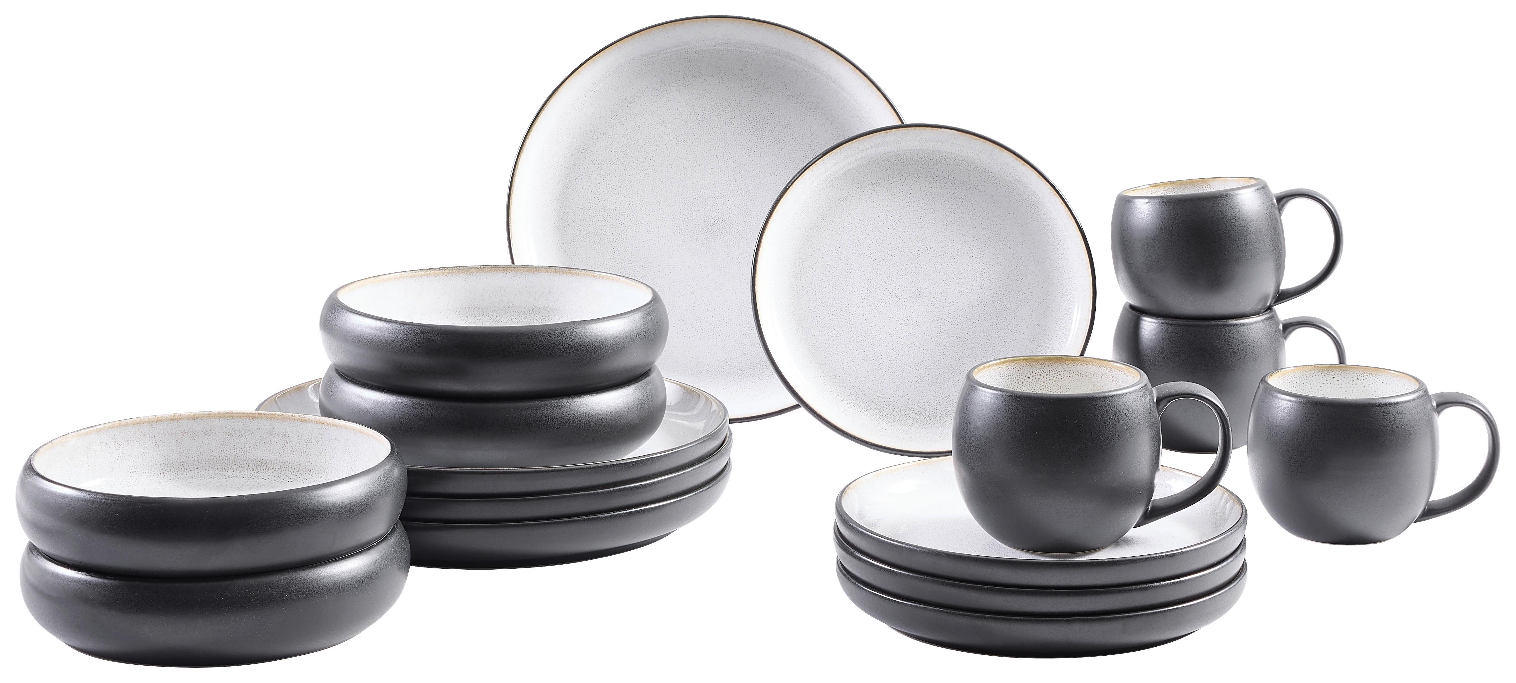 SERWIS OBIADOWO-ŚNIADANIOWY FARO SAND - kolor piaskowy, Design, ceramika - Novel