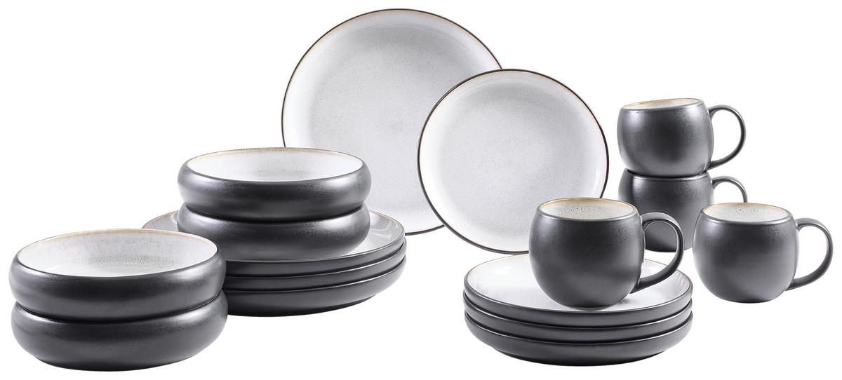 SERWIS OBIADOWO-ŚNIADANIOWY FARO SAND - kolor piaskowy, Design, ceramika - Novel