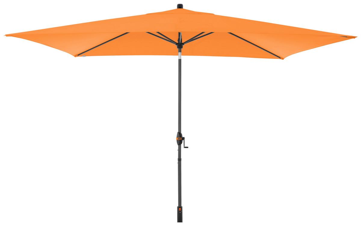 Sonnenschirm Myzone Auto Tilt Orange ca. 300x200cm - Anthrazit/Orange, Basics, Textil/Metall (300/200cm) - Doppler