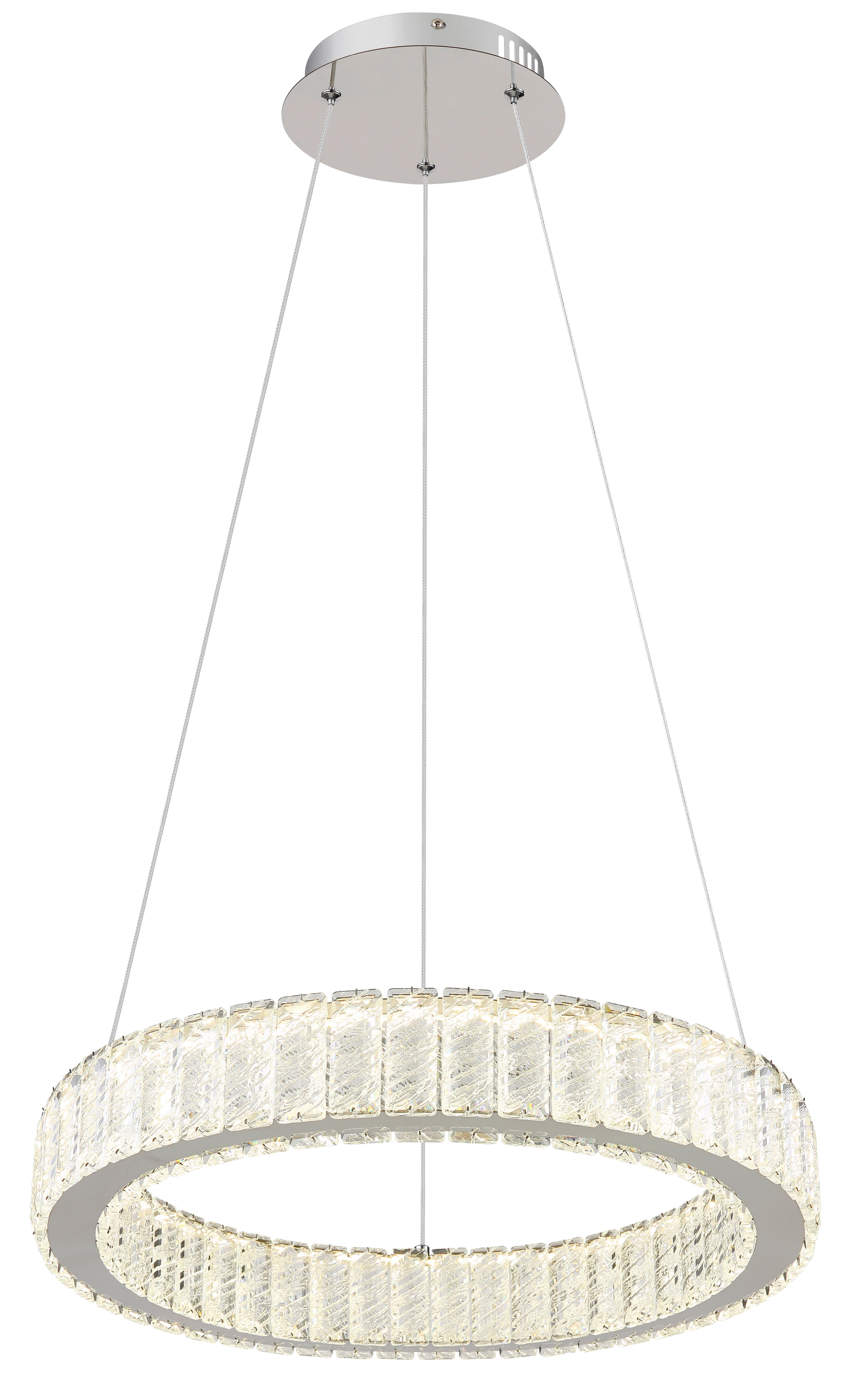 LED-Hängeleuchte Mucky Chromfarben max. 50 Watt - Klar/Chromfarben, Design, Kunststoff/Metall (50/120cm) - Globo