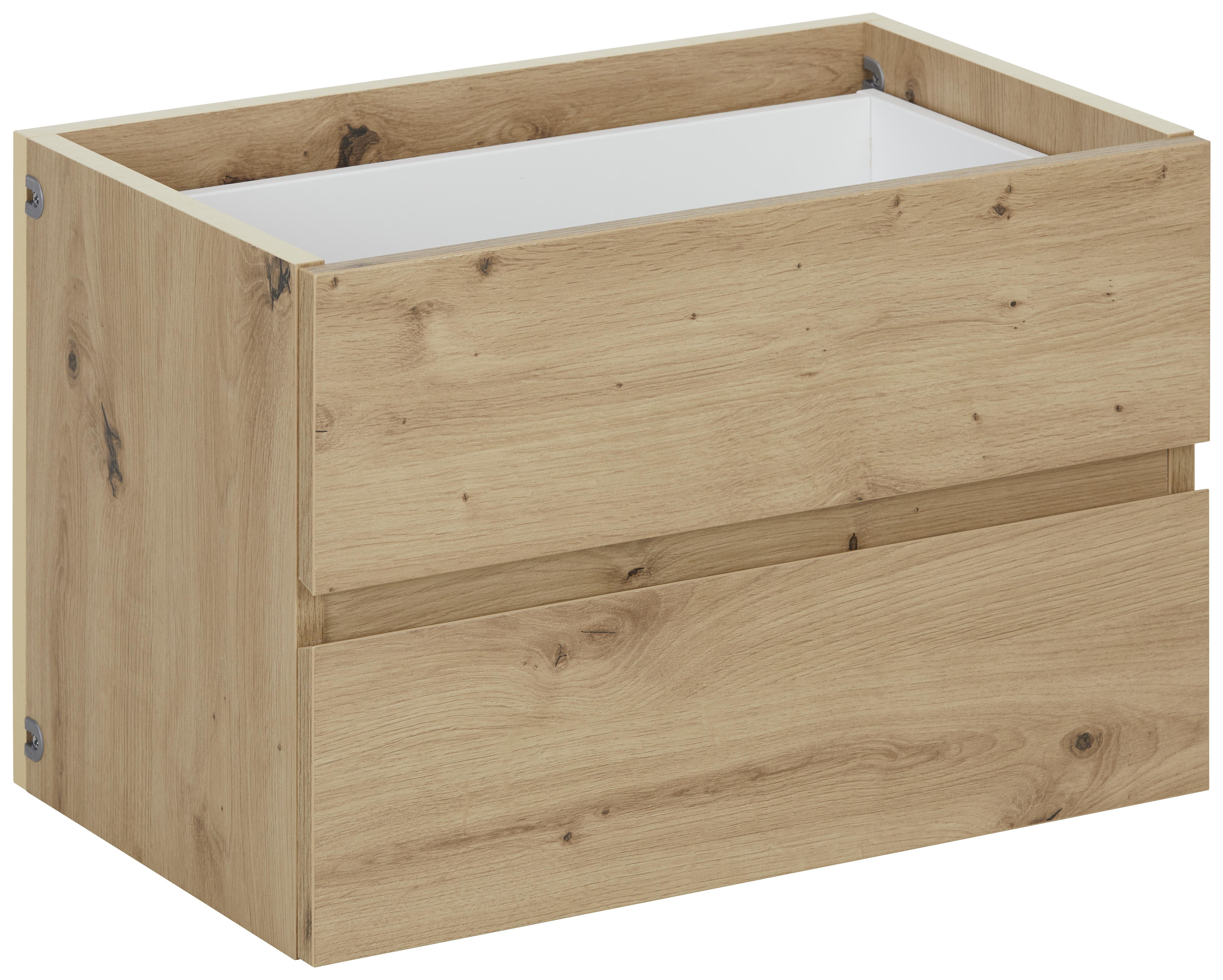 Schubkasteneinsatz in Eichefarben mit 2 Laden - Eichefarben, Modern, Holzwerkstoff (52/35/34cm) - Mömax