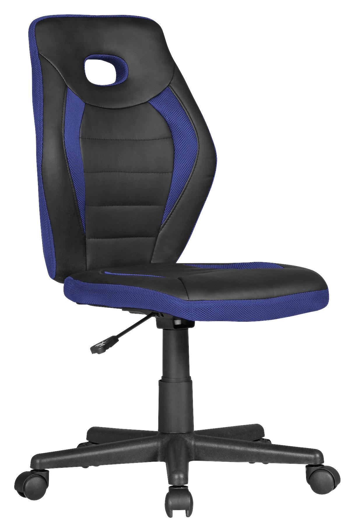 Jugenddrehstuhl Luan ca. 63x91x63 cm Blau,Schwarz - Blau/Schwarz, MODERN, Kunststoff/Textil (63/91/63cm) - MID.YOU