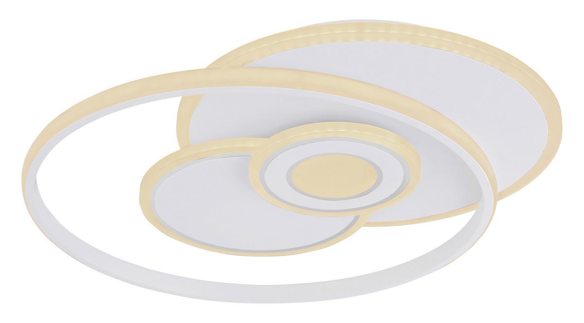 LED-DECKENLEUCHTE 48442-50  RODERICK - Chromfarben/Weiss, Design, Kunststoff/Metall (54,5/46/6cm) - Globo