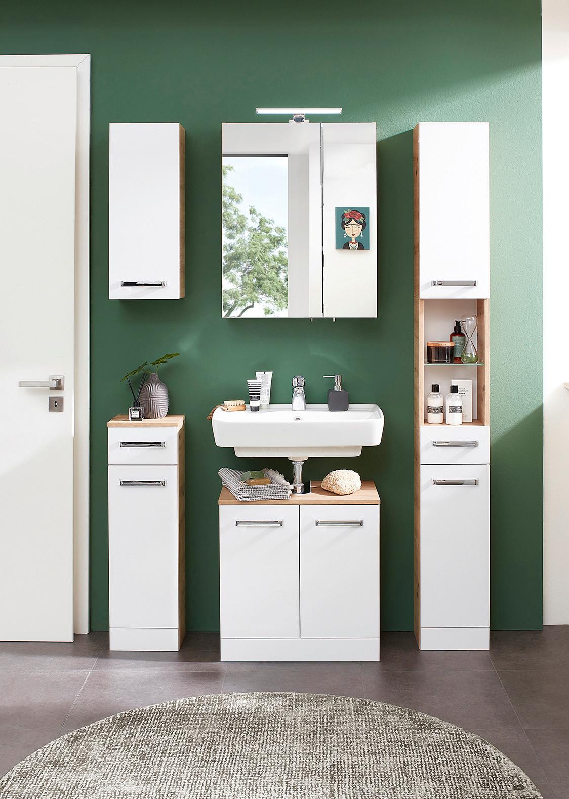 SZAFKA DOLNA XO 1200 - biały/dąb artisan, Konventionell, materiał drewnopochodny (25/82/20cm) - Xora