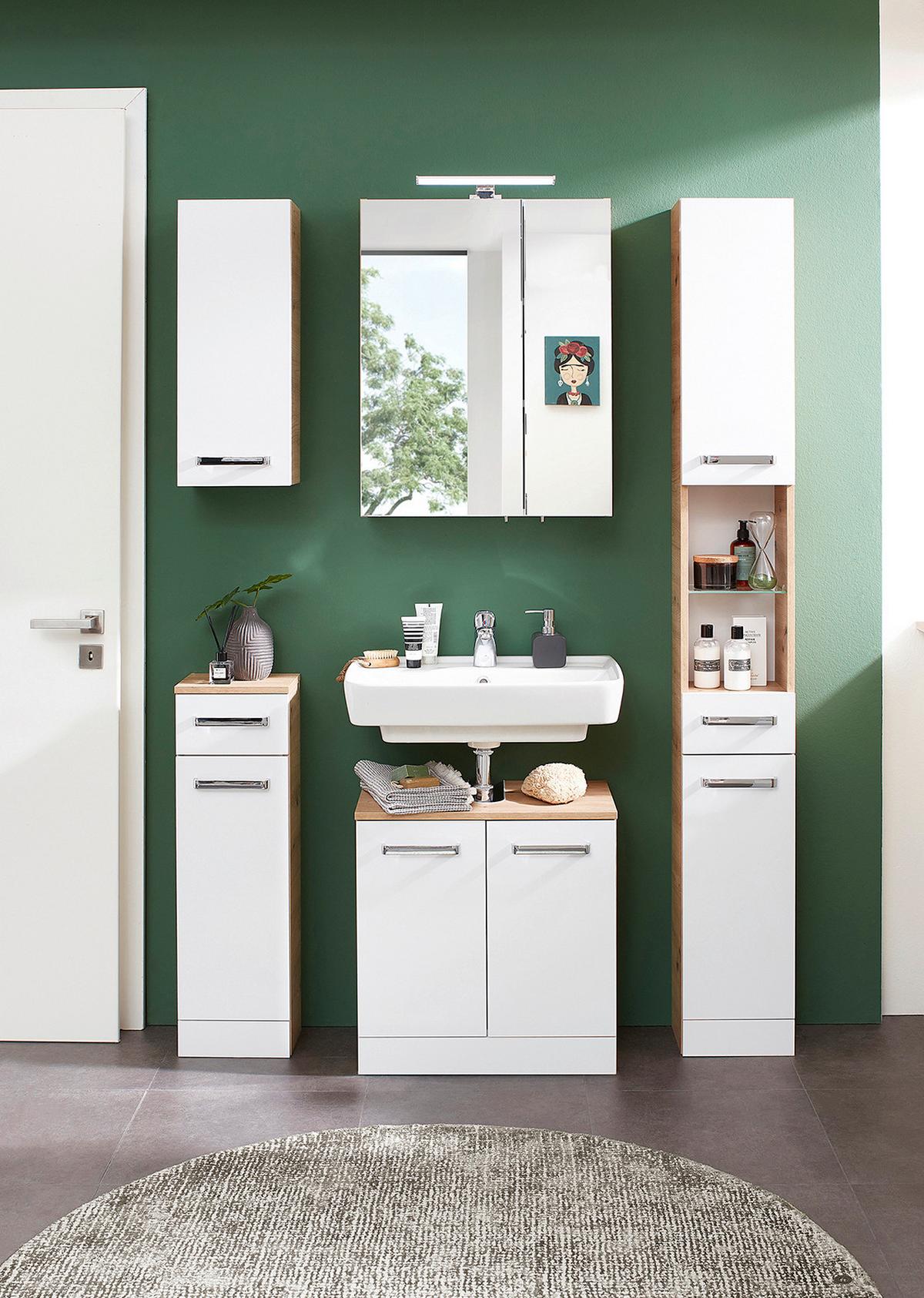 SZAFKA DOLNA XO 1200 - biały/dąb artisan, Konventionell, materiał drewnopochodny (25/82/20cm) - Xora