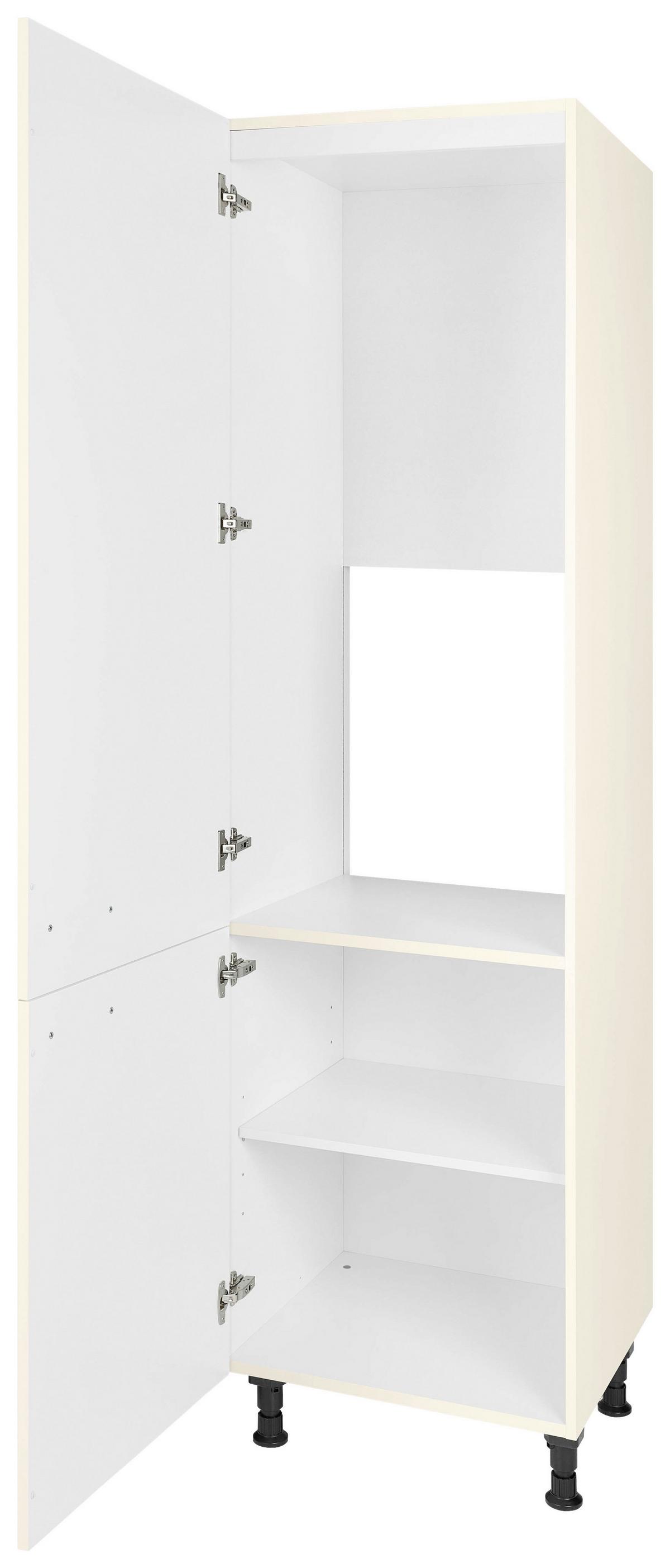 Geräteumbauschrank Touch Magnolie - Edelstahlfarben/Magnolie, MODERN, Holzwerkstoff/Metall (60/216,6/58cm) - Nobilia