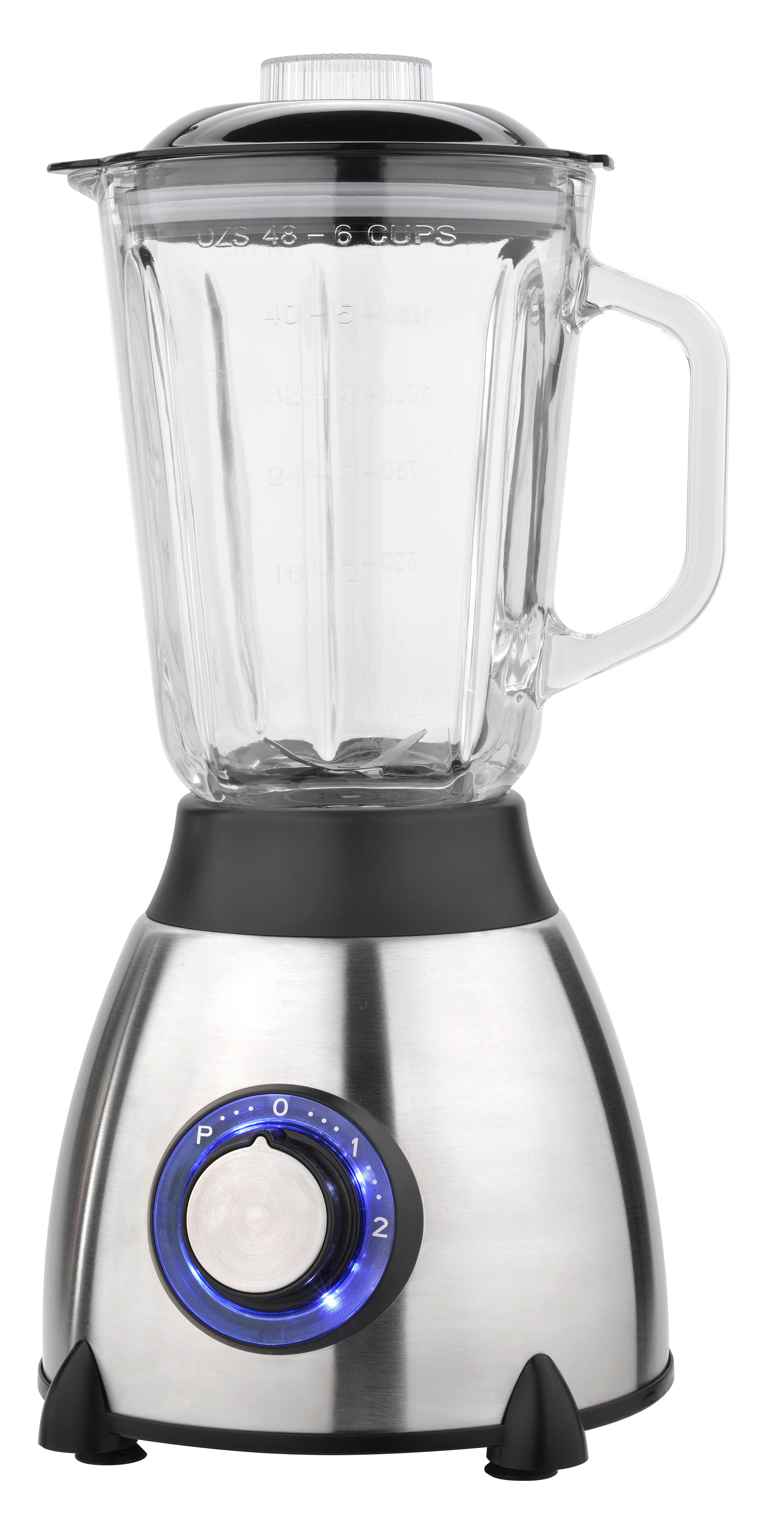 Standmixer Smooth max. 550 Watt - Edelstahlfarben/Schwarz, Glas/Kunststoff (19/39/20cm) - Silva Homeline
