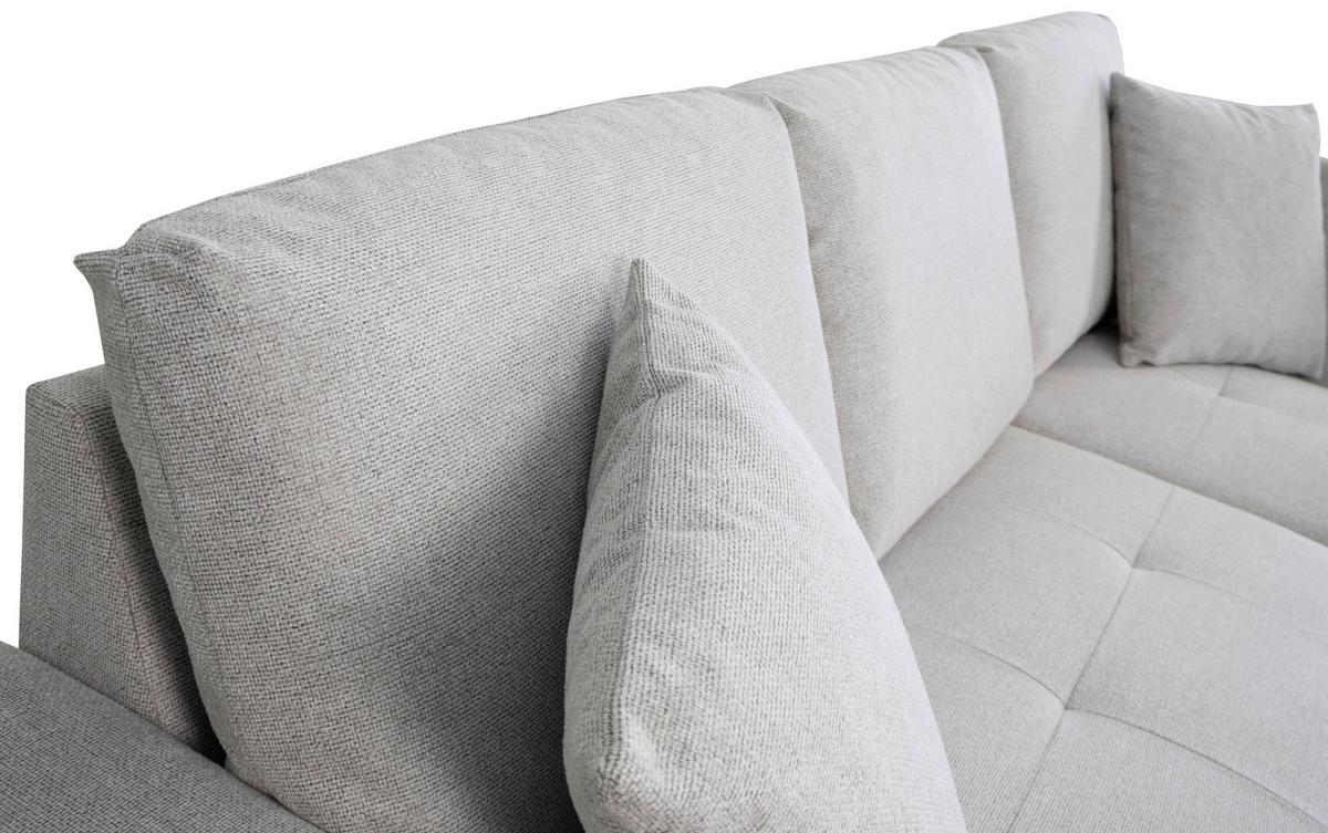 Kutna Garnitura Lukas - srebrne boje, Trend, tekstil (239/158cm) - Modern Living