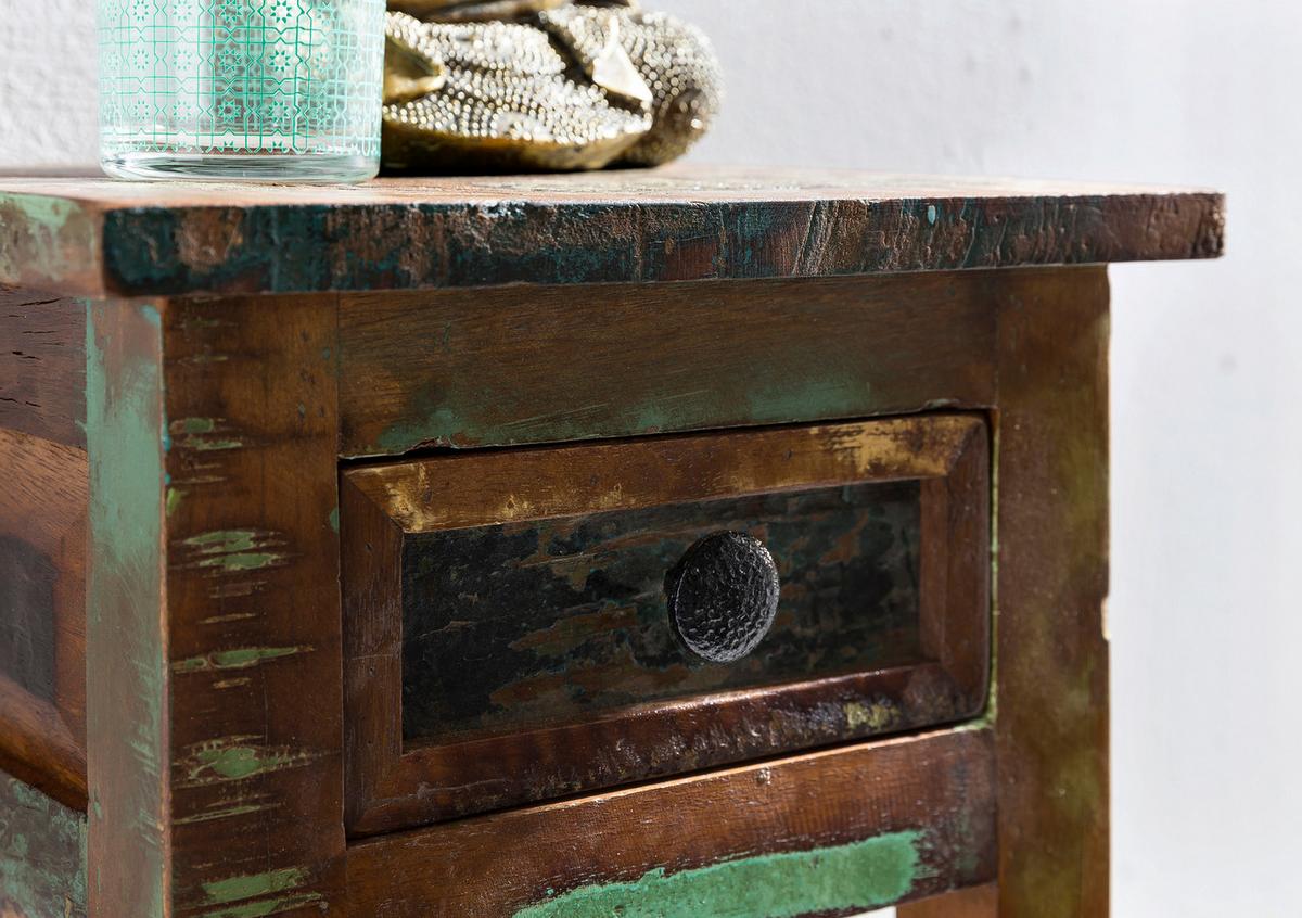 Mizica Kalkutta - črna/rjava, Design, kovina/les (30/30/50cm) - MID.YOU