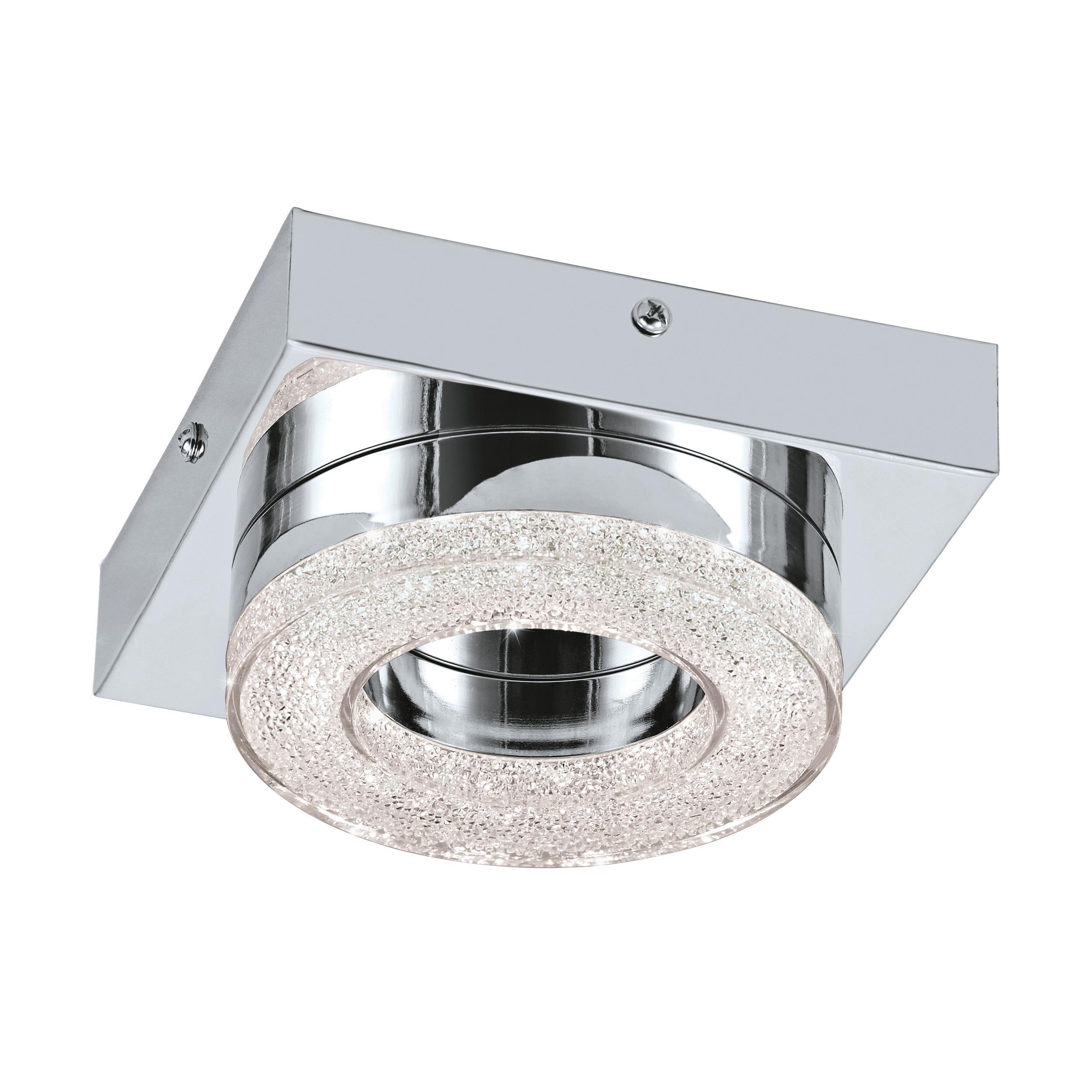 LED-Deckenleuchte max. 4 Watt 'Fradelo' - Klar/Chromfarben, MODERN, Glas/Kunststoff (14/14/6cm)