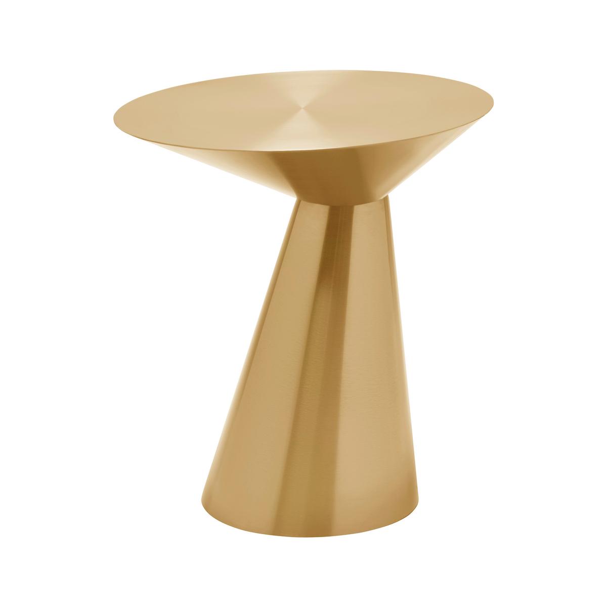 Masă auxiliară KACY -TREND- - auriu, Romantik / Landhaus, metal (40/45/40cm) - Premium Living