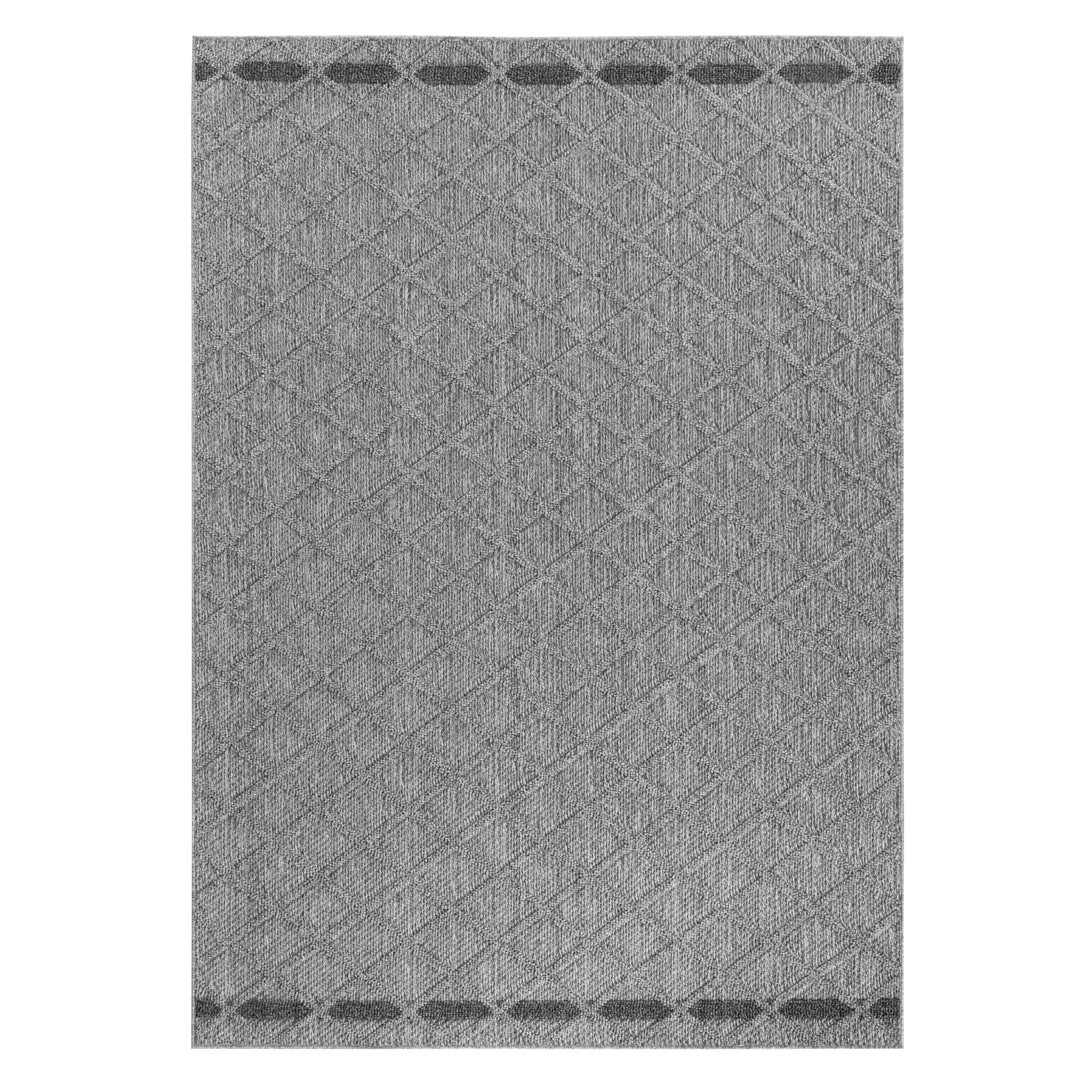 Outdoorteppich Patara Grau ca. 160x230cm - Grau, Design, Textil (160/230cm) - Novel
