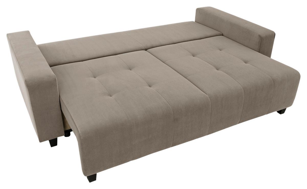 Canapea Bigsofa LILY - taupe, Trend, lemn/metal (240/119cm) - Luca Bessoni