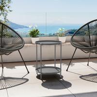 Kerti Kisasztal Jens - antracit, Basics, fém (40/52/40cm) - Mömax