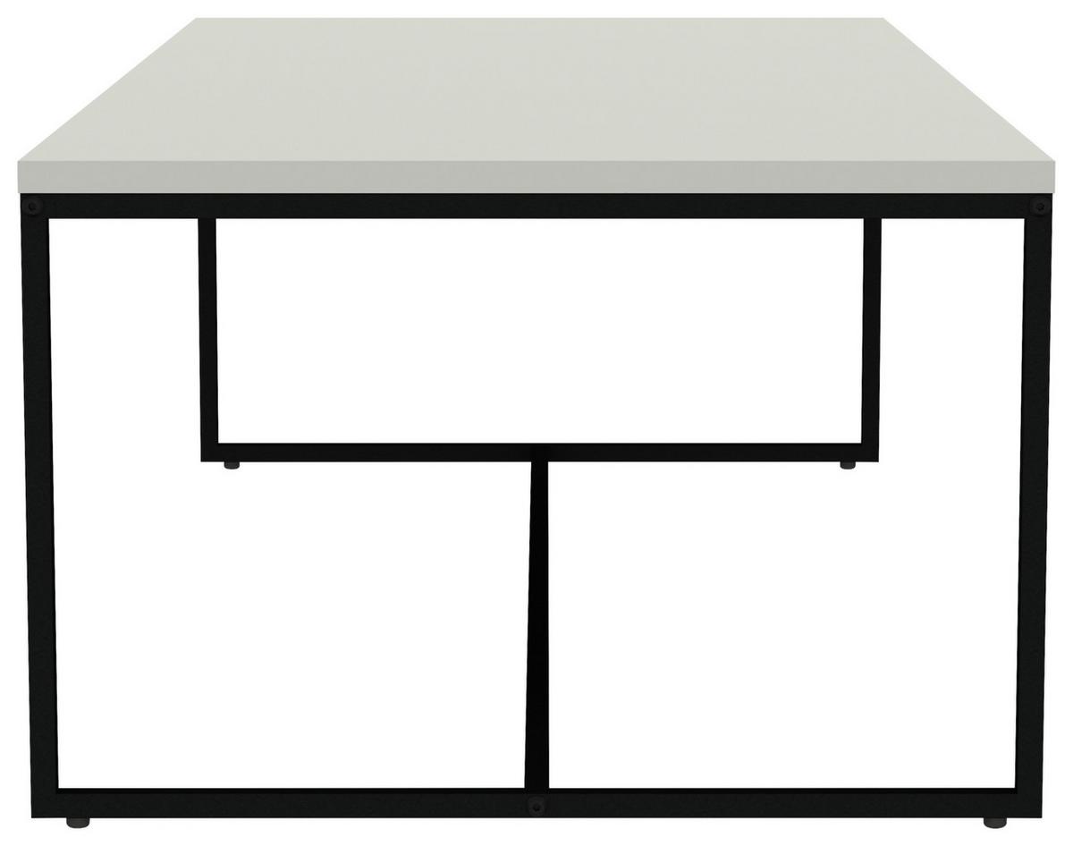 STOLIK KAWOWY LIPP - biały/czarny, Design, materiał drewnopochodny/metal (120/60/40cm)
