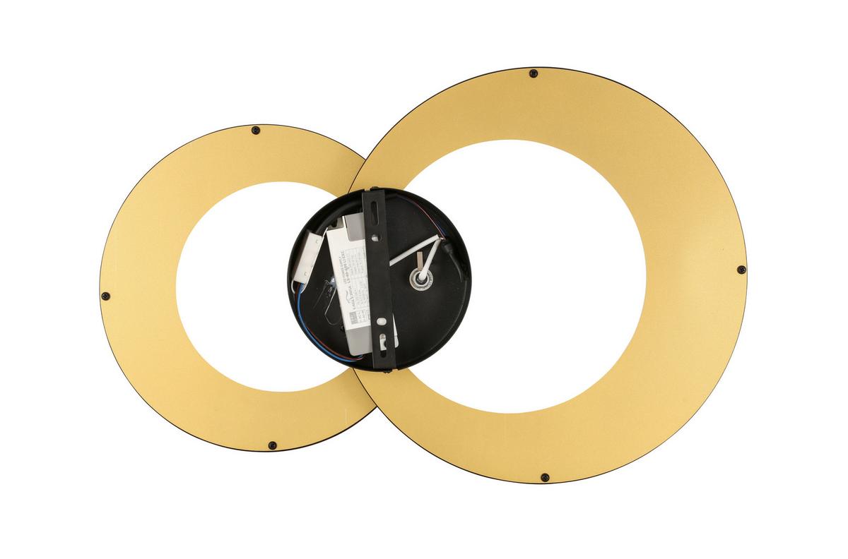 LAMPA SUFITOWA LED RING - czarny/kolor złoty, Design, tworzywo sztuczne/metal (55/35/8,5cm) - Novel