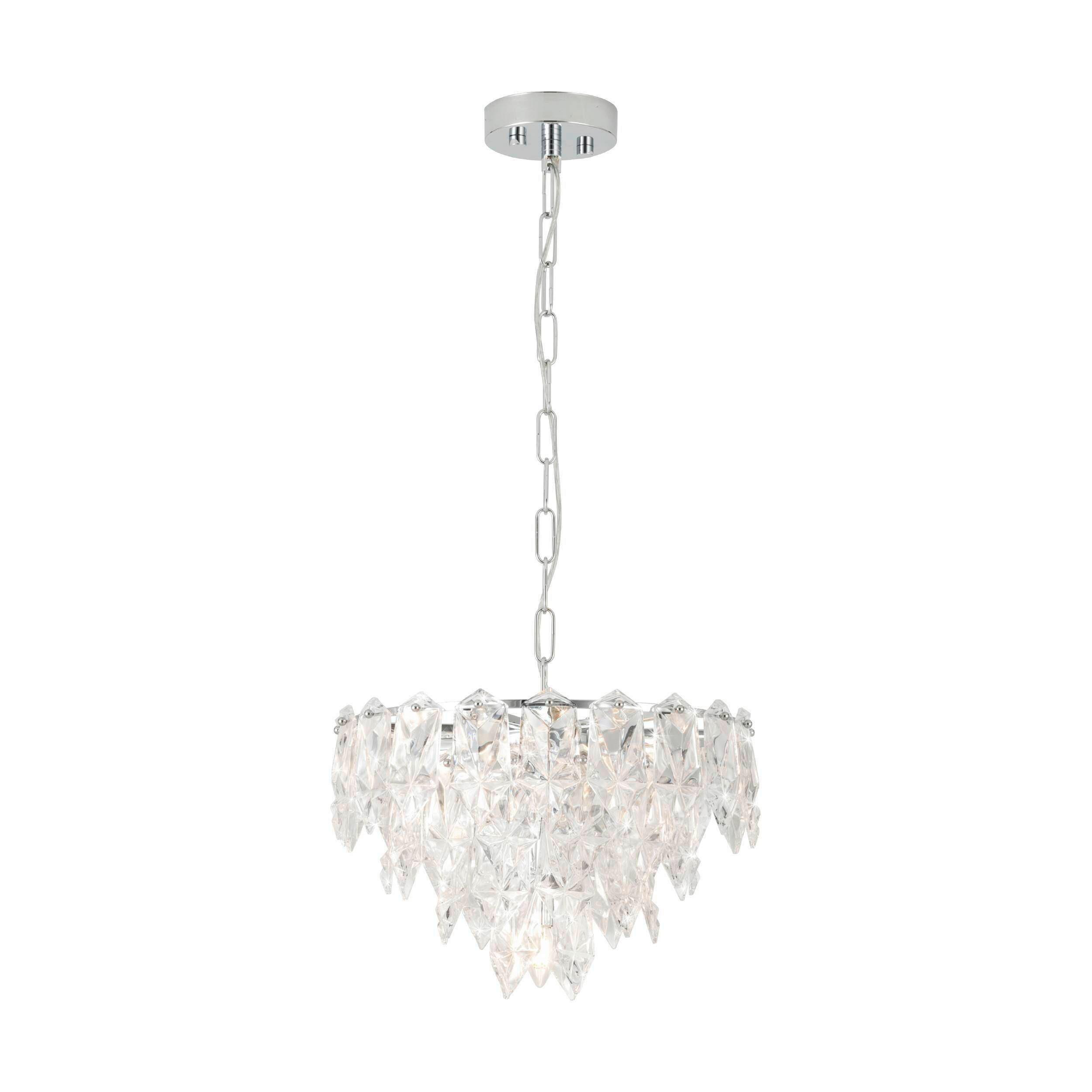 Hängeleuchte 39723_carvario - Klar/Chromfarben, Konventionell, Glas/Metall (47/110cm) - Eglo