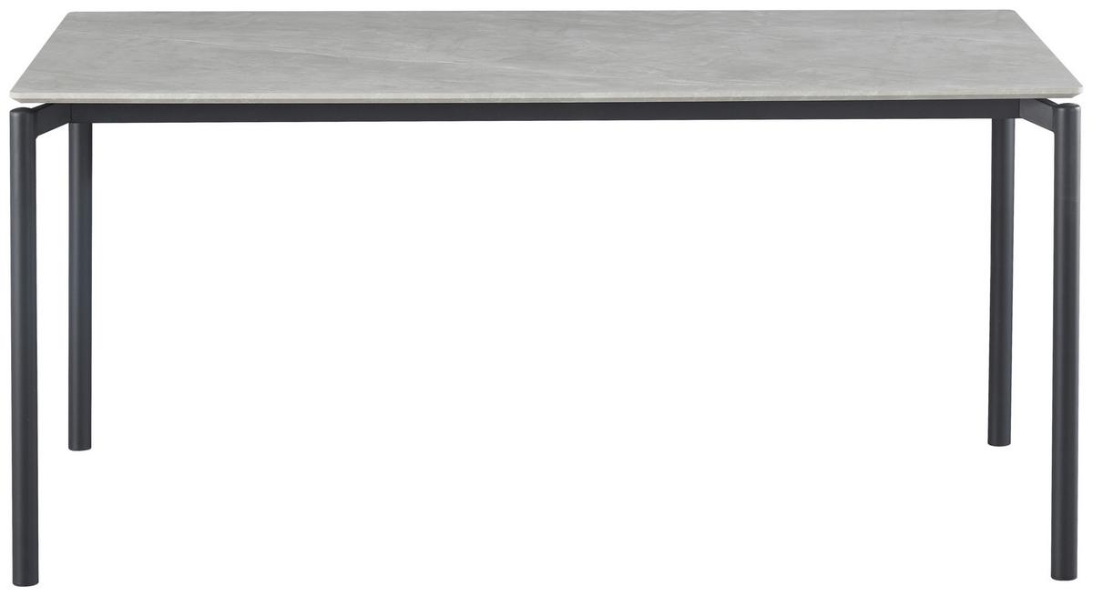 Jedilna Miza Lean, Siva, 160x90 - siva/črna, Konvencionalno, kovina/leseni material (160/76/90cm) - P & B