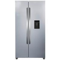 Kühl-Gefrier-Kombination SBS450 NFDWDEIX in Inox - Silberfarben, Trend, Kunststoff/Metall (91/177/59cm) - PKM