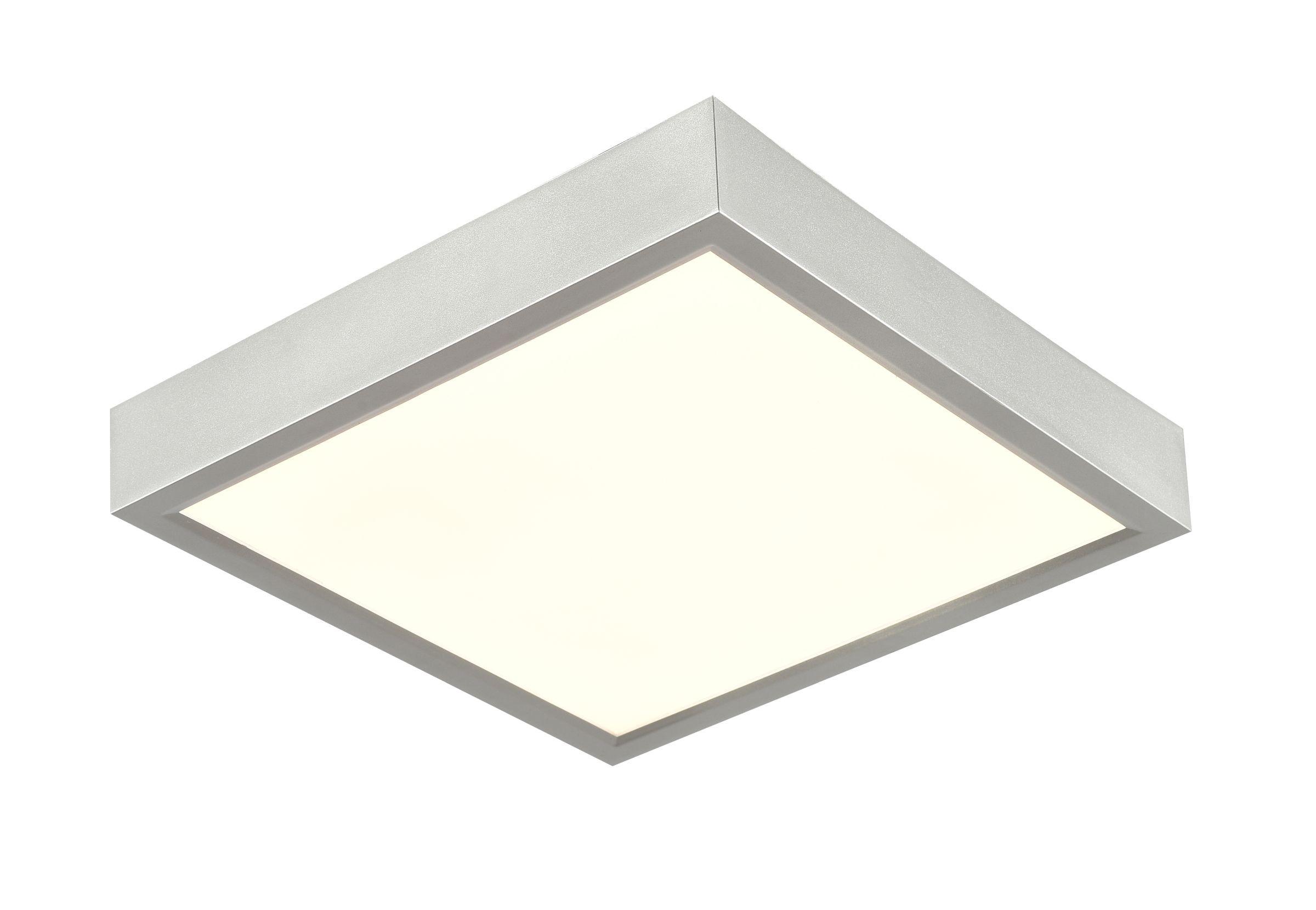 LED Mennyezeti Lámpa Fridolin 17/17cm - ezüst, Romantik / Landhaus, műanyag (17/17/3,6cm) - Modern Living