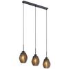 HÄNGELEUCHTE LASIM - Transparent/Schwarz, MODERN, Kunststoff/Metall (70/14,5/120cm) - Premium Living
