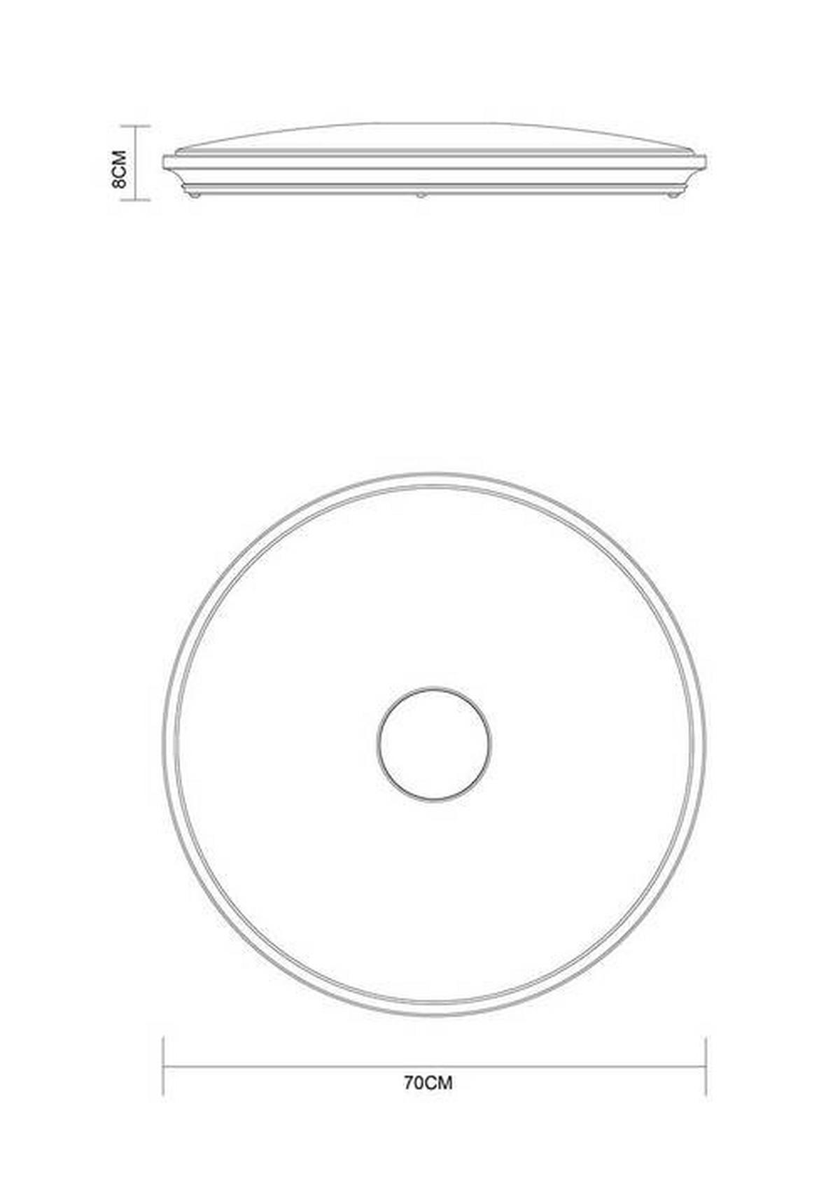 Stropna Led-svetilka Connor, S Sijalko - bela/opal, Basics, kovina/umetna masa (68/10cm) - Globo