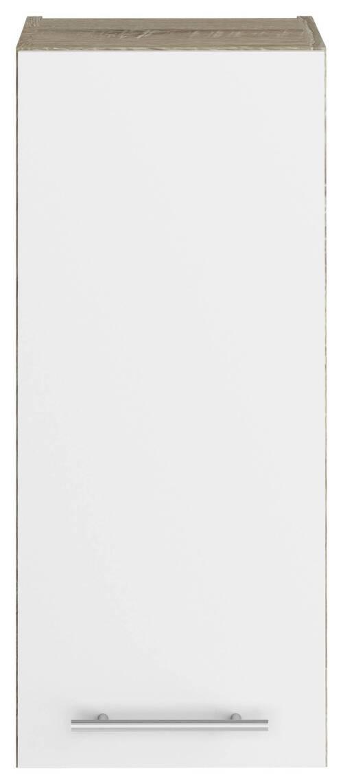 Konyhai Faliszekrény Corina - tölgyfa/fehér, Modern (30/72,4/34,6cm)