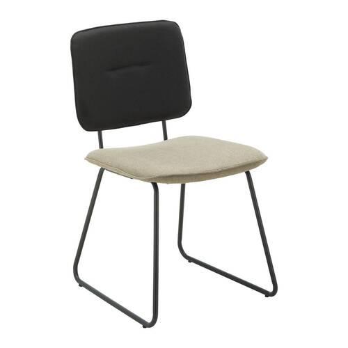 KRZESŁO AVA - czarny/taupe, Modern, metal/drewno (49/85/62cm) - Bessagi Home