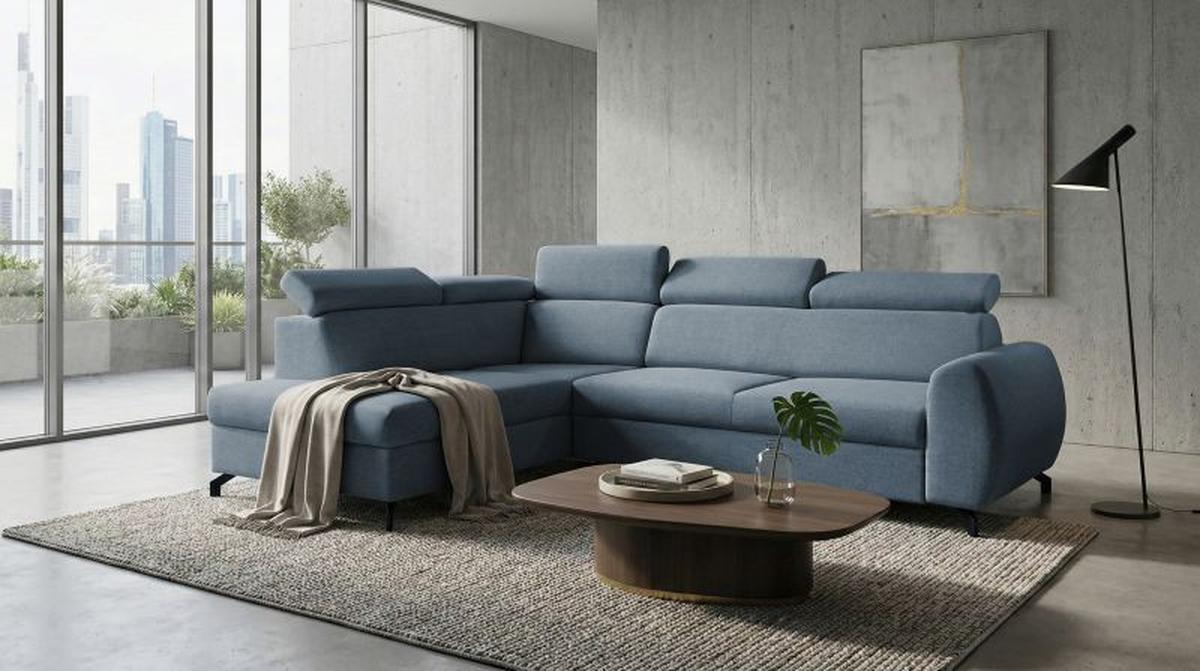 Kutna Garnitura Riva - zlatne boje, Moderno, tekstil/metal (195/78-99/260cm) - Modern Living