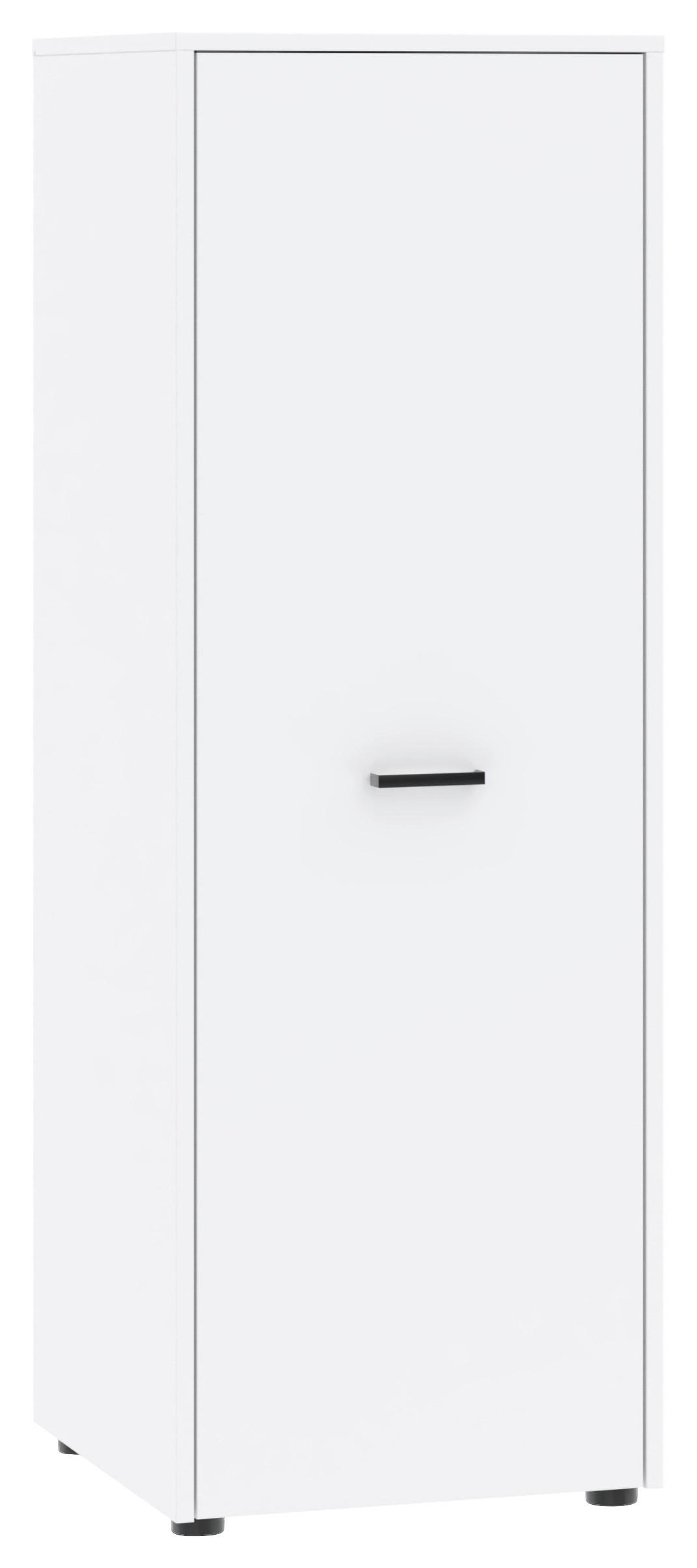 Kleiderschrank Kivo Weiß - Weiß, MODERN, Holzwerkstoff/Kunststoff (45/129,8/52,1cm) - Based