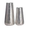 Set Dekorativnih Vaz Silver, 2 Kos - srebrne barve, Design, kovina (21/45/21cm) - Livetastic