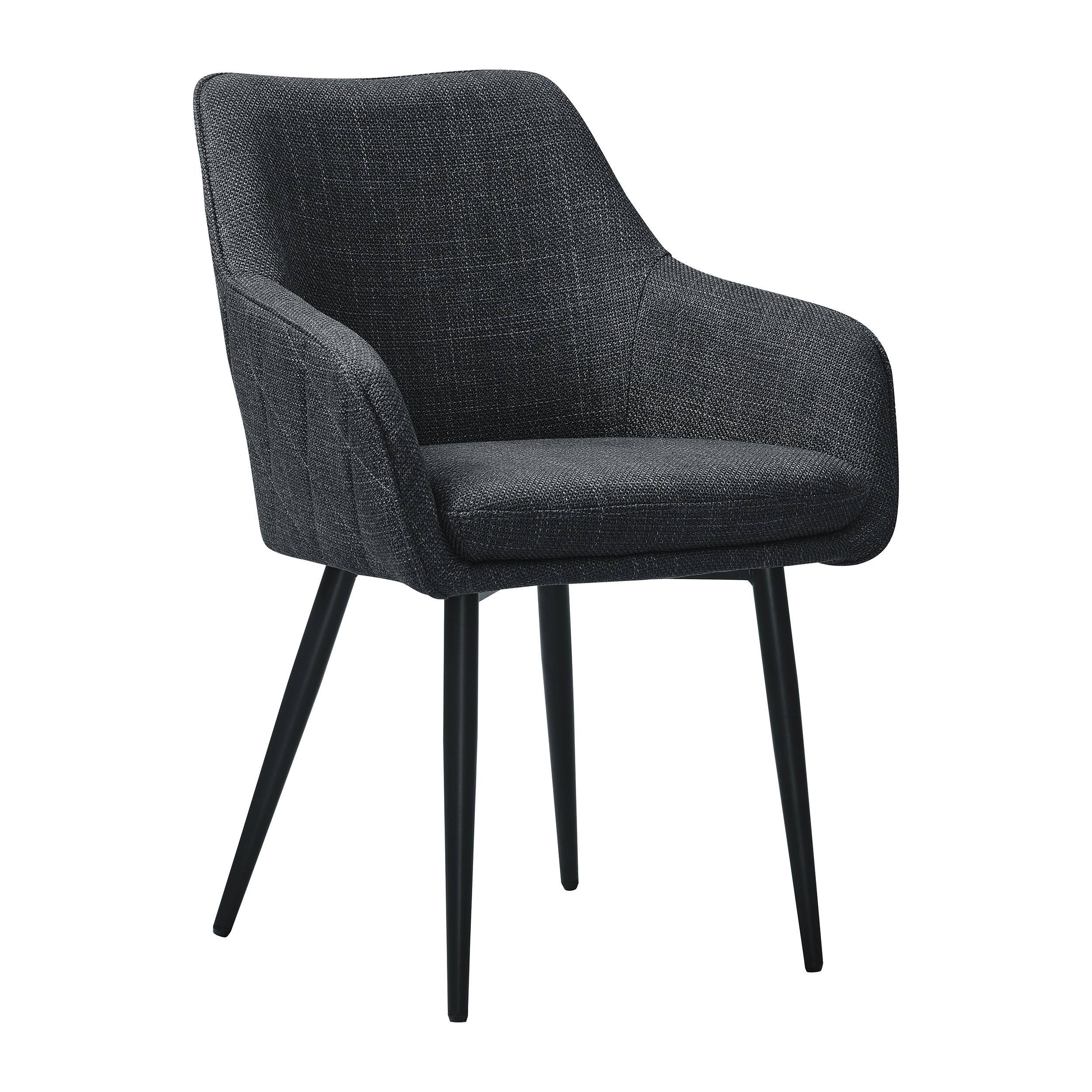 Naslanjač Rebi, Antracit - črna/antracit, Moderno, kovina/tekstil (61/85/60cm) - Livetastic