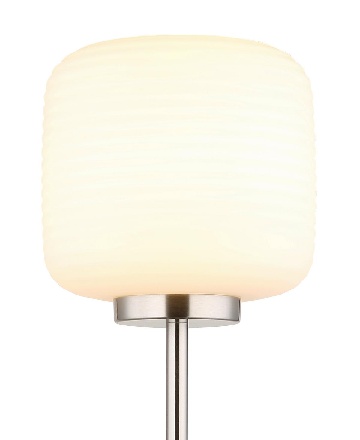 STEHLEUCHTE 15772S KLADORA - Weiss/Nickelfarben, Konventionell, Glas/Metall (24/157cm) - Globo