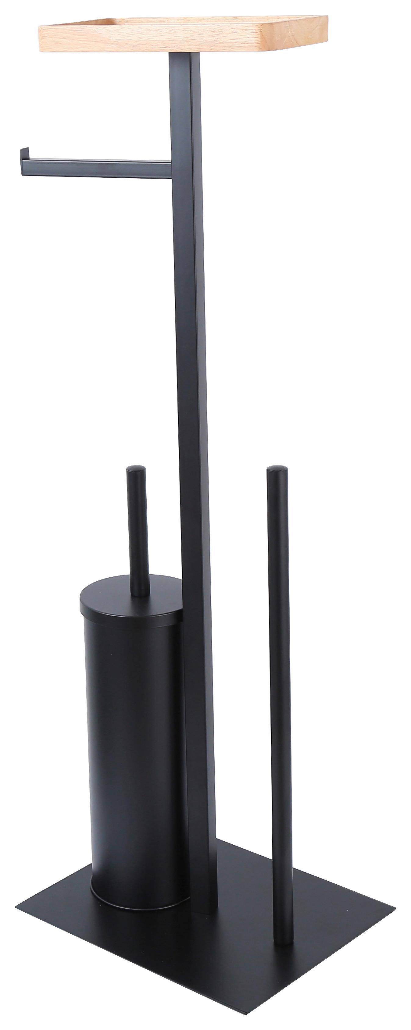 Garnitura Toaletne Četke Pisa 2 - crna, Konvencionalno, metal/plastika (25/72,5/20cm) - Ondega