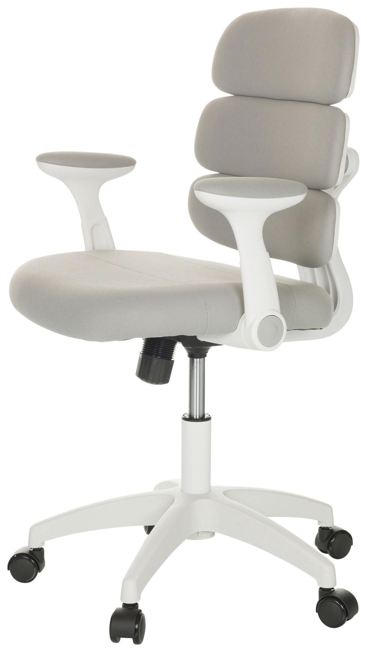 Mladinski Vrtljivi Stol Kid Ergolino W, Siva - siva/bela, Basics, umetna masa/tekstil (62/86-97/62cm) - MID.YOU