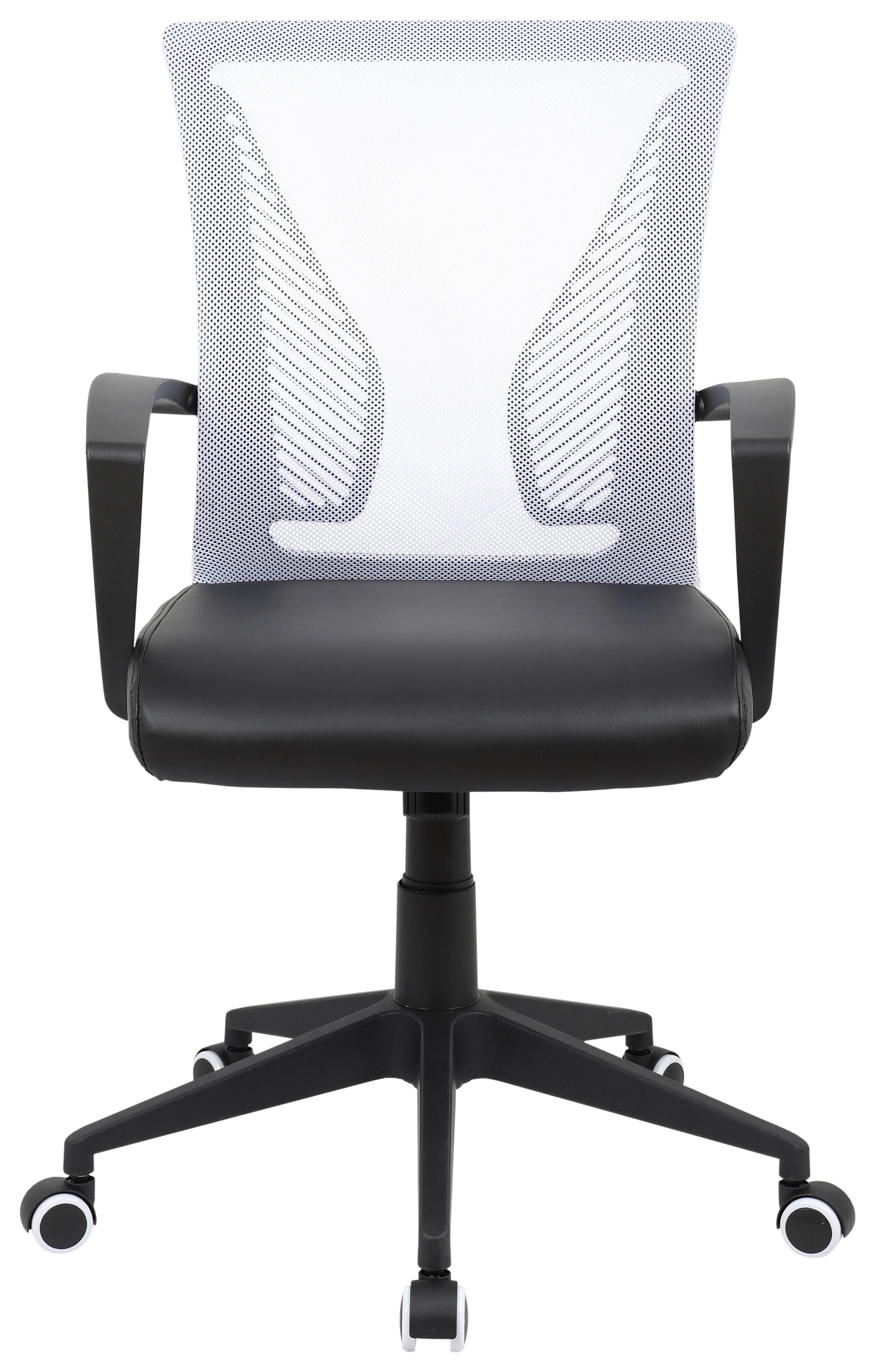 DREHSTUHL OFFILO PU - Weiss/Schwarz, Konventionell, Kunststoff/Metall (48/92/46cm)