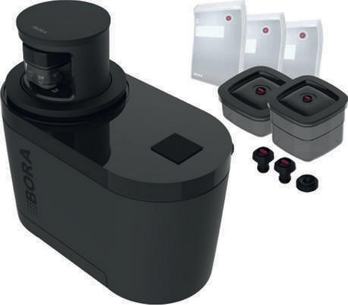 Vakuumiergerät QVACAB Schwarz - Schwarz, Metall (23,9/15,8/12,4cm) - Bora