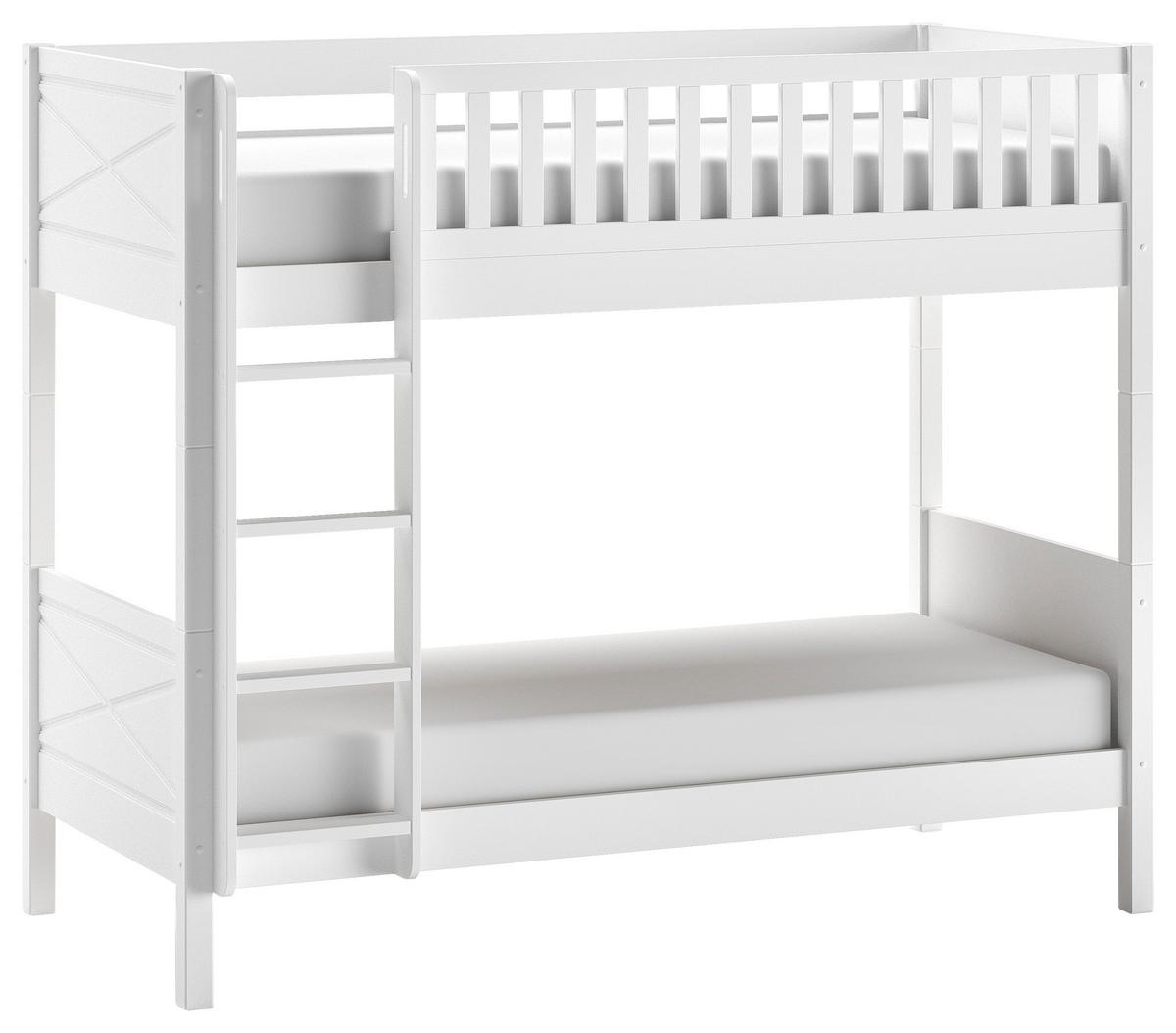 Etagenbett Scott Weiß ca. 90x200 cm - Weiß, Natur, Holz (90/200cm) - Vipack