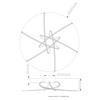 LED-TAKLAMPA STRAL - svart, Modern, metall/plast (65,5/65,5/14cm)