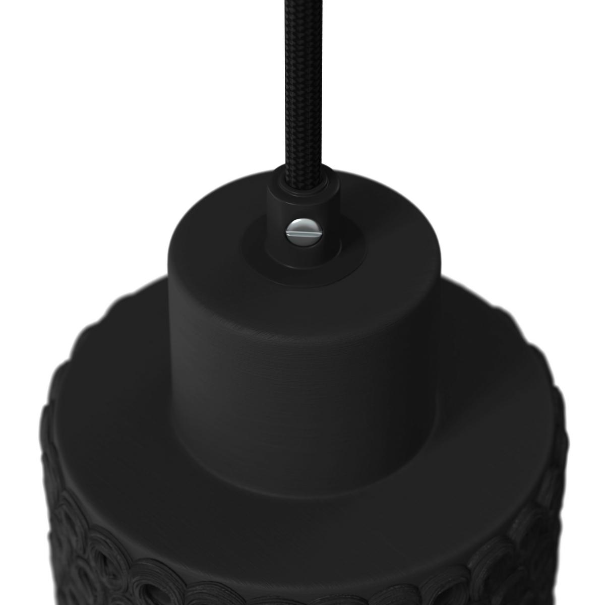 Hängeleuchte Lace Schwarz max. 40 Watt - Schwarz, MODERN, Keramik (12/167cm) - Bessagi Home