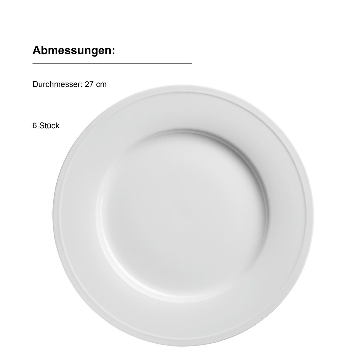 TELLERSET ARLONA - Weiss, Basics, Keramik - Mäser