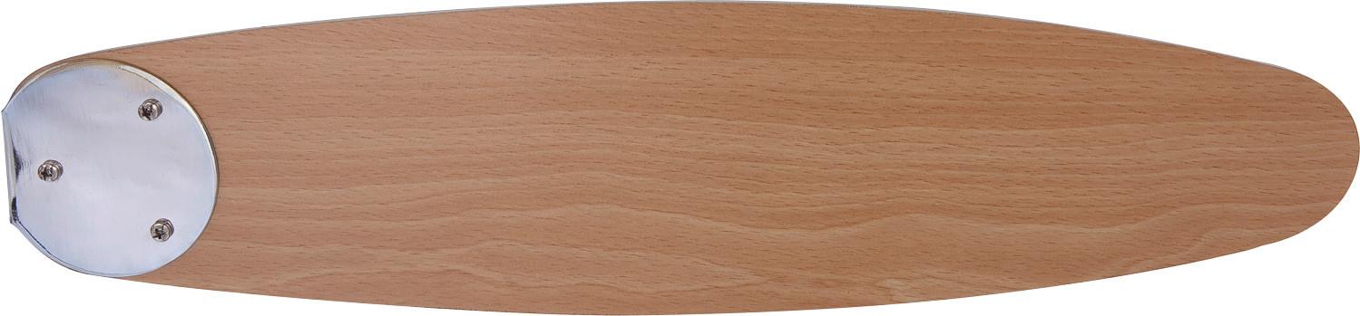 DECKENVENTILATOR ANTE - Chromfarben/Buchefarben, Basics, Glas/Holzwerkstoff (132/40,6cm)