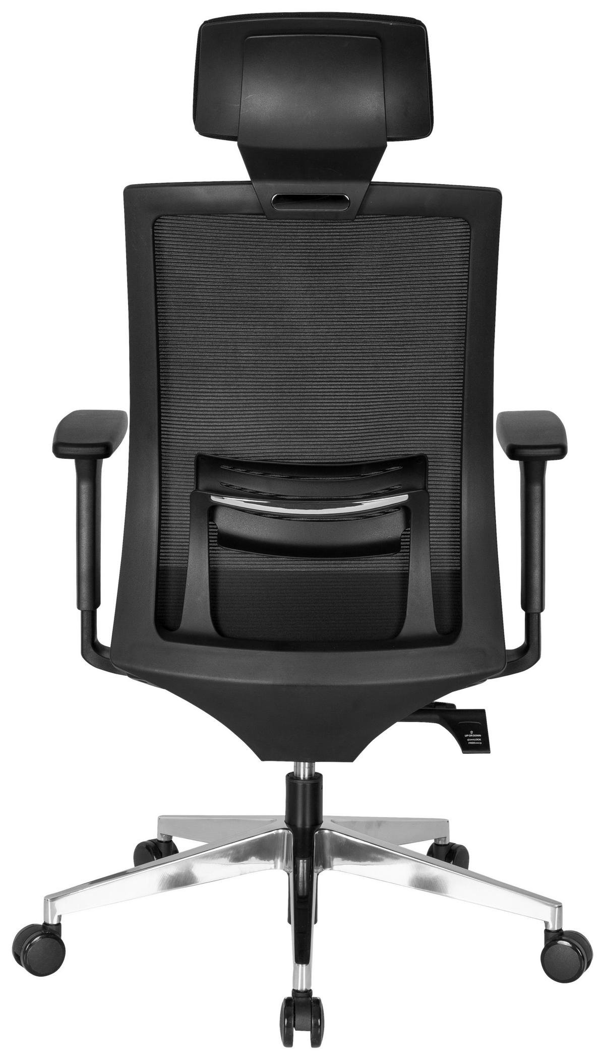 Pisarniški Stol Captiva, Črna - črna/barve aluminija, Moderno, kovina/umetna masa (68/131/63cm) - MID.YOU