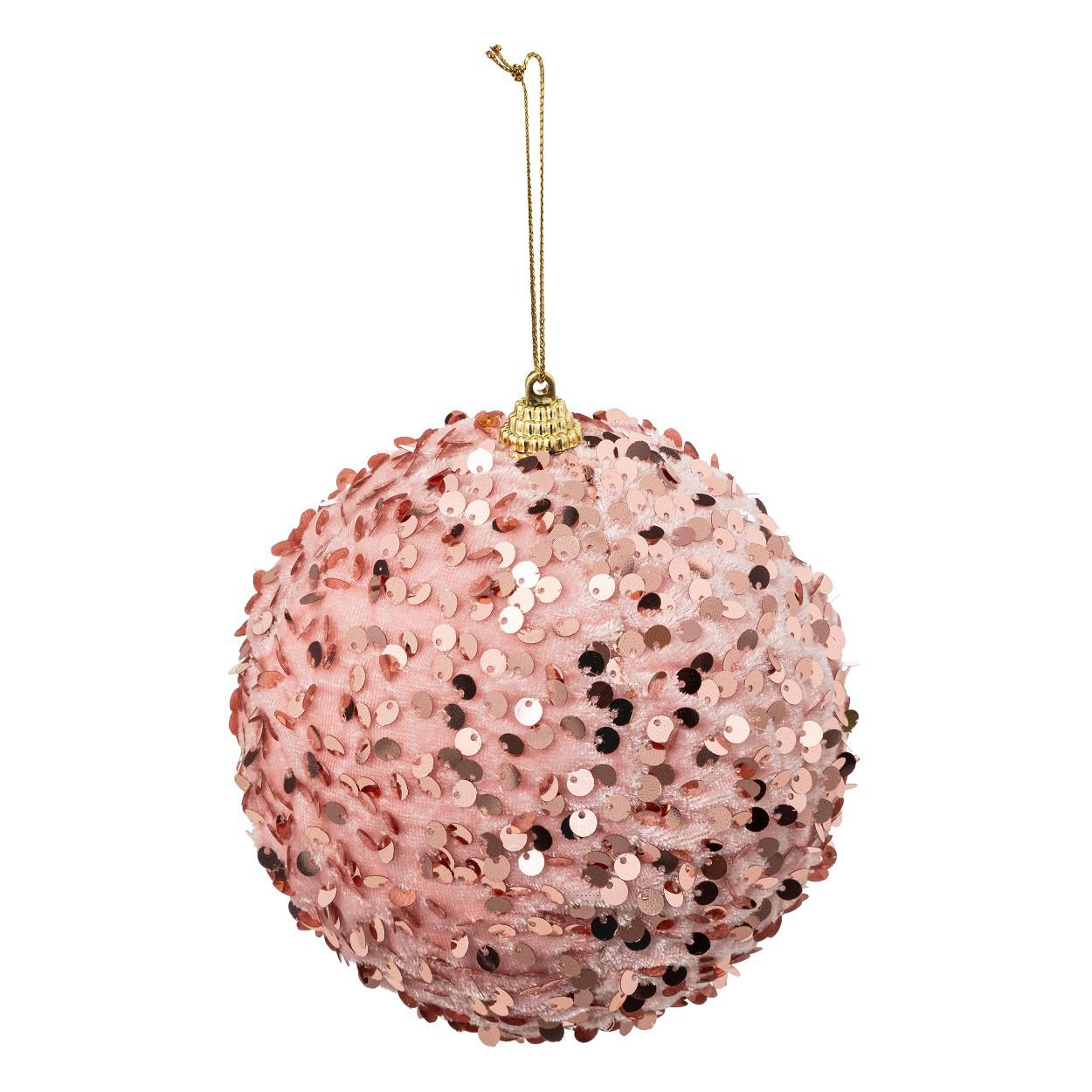 Kuglica Za Bor Rosa 12cm - svijetlo ružičasta, Moderno, plastika (12cm)