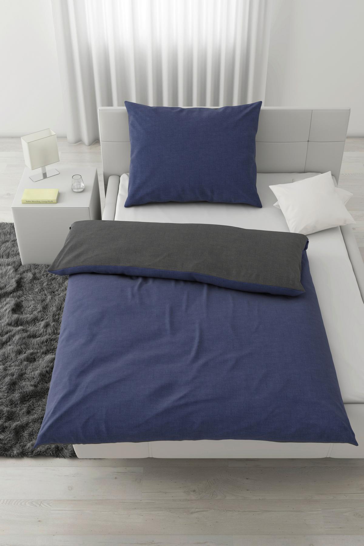 Ágyneműhuzat-garnitúra Noah - kék, textil (140/200cm) - Modern Living