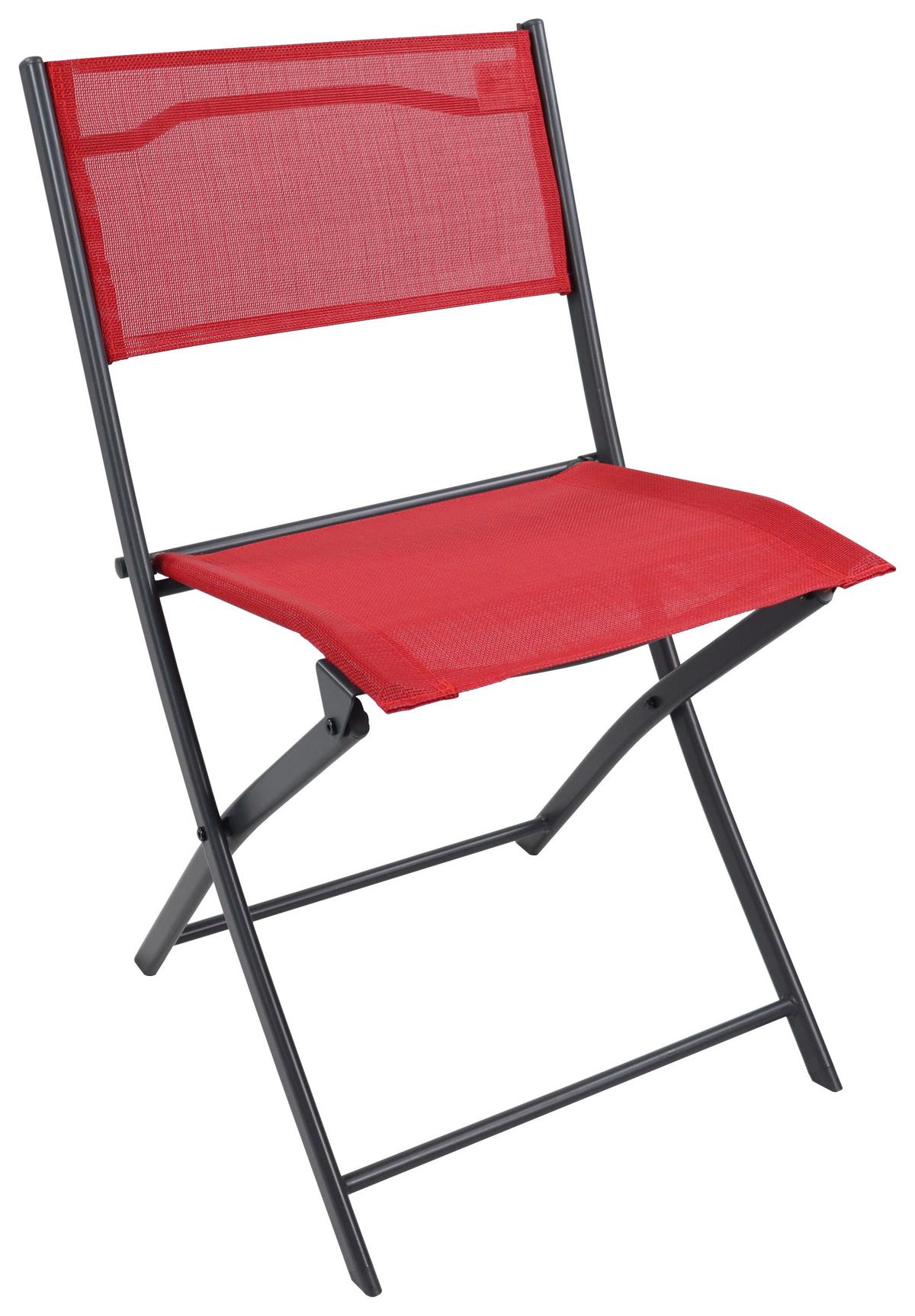 Set Vrtnih Stolov Sumila, Rdeča, 6-Delni - rdeča/črna, Moderno, kovina/tekstil (79/45/46cm) - Ambia Garden