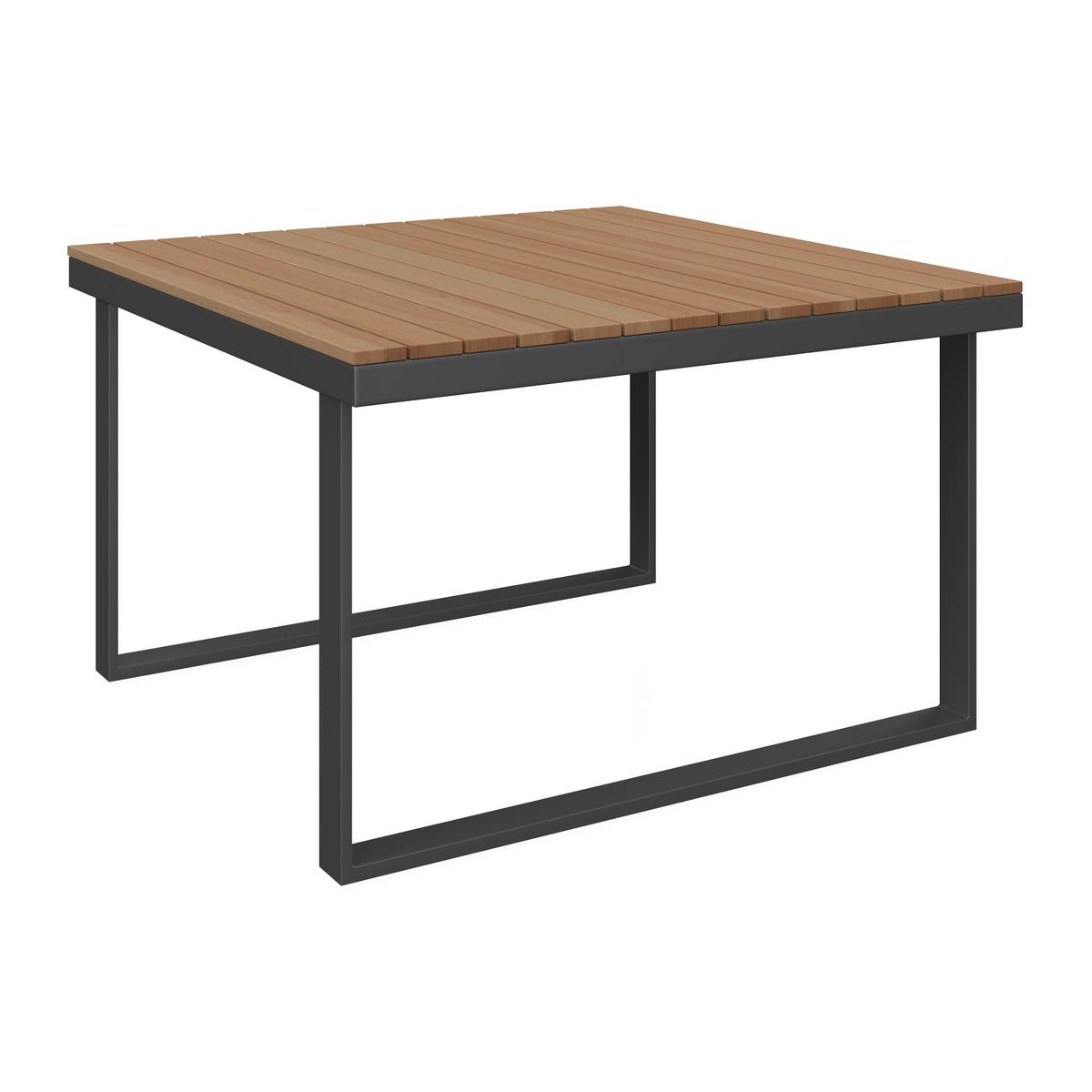 KOMPLET MEBLI TARASOWYCH ELIA - kolor akacjowy/szary, Modern, metal/drewno (236,5/75/236,5cm) - Bessagi Garden